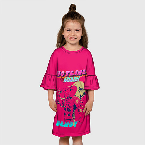 Детское платье Hotline Miami / 3D-принт – фото 3