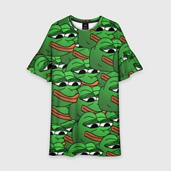 Платье клеш для девочки Pepe The Frog, цвет: 3D-принт