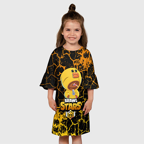 Детское платье Brawl stars sally leon / 3D-принт – фото 3