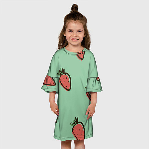 Детское платье Морковный дождь / 3D-принт – фото 3