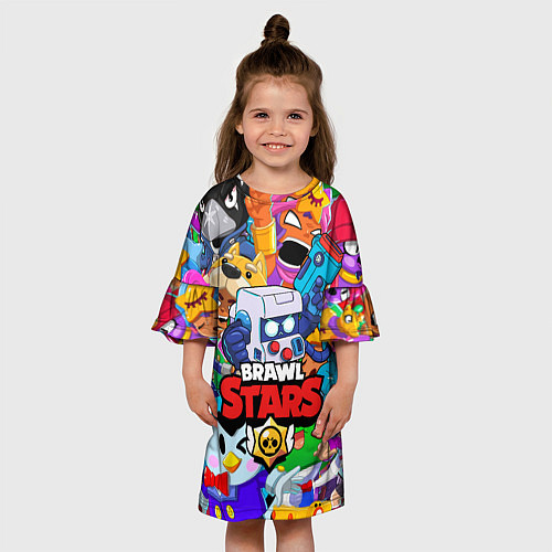 Детское платье BRAWL STARS 8-BIT / 3D-принт – фото 3
