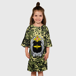 Платье клеш для девочки Войска связи, цвет: 3D-принт — фото 2