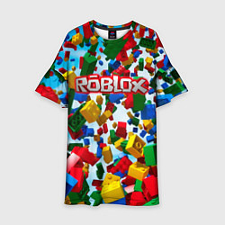 Платье клеш для девочки Roblox Cubes, цвет: 3D-принт