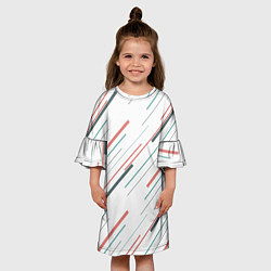Платье клеш для девочки Геометрический стиль, цвет: 3D-принт — фото 2