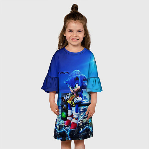 Детское платье SONIC / 3D-принт – фото 3
