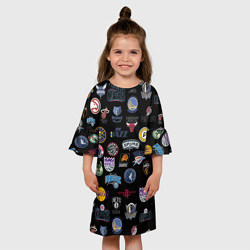 Детское платье NBA Pattern / 3D-принт – фото 3