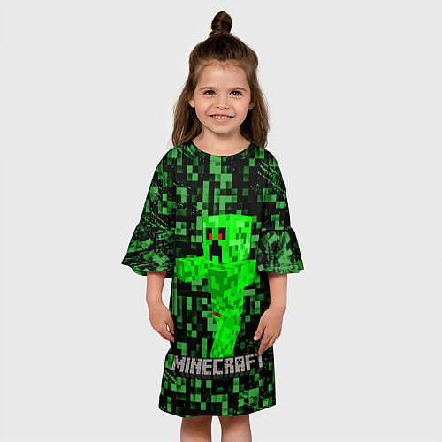 Детское платье MINECRAFT CREEPER / 3D-принт – фото 3
