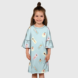 Платье клеш для девочки Пляжный сезон, цвет: 3D-принт — фото 2