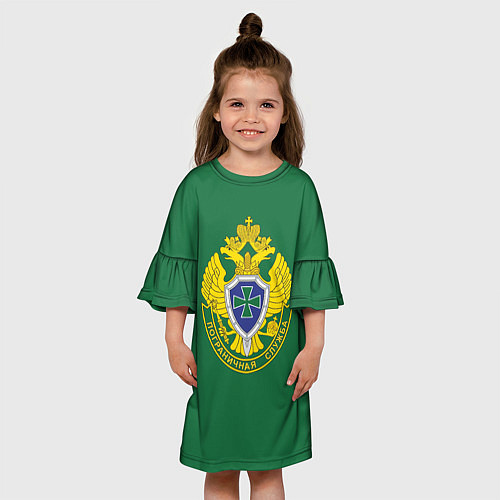 Детское платье Пограничная служба зеленый / 3D-принт – фото 3