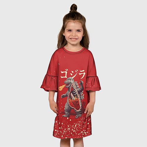 Детское платье Годзилла проглот / 3D-принт – фото 3