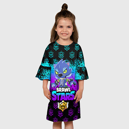 Детское платье Brawl stars leon оборотень / 3D-принт – фото 3