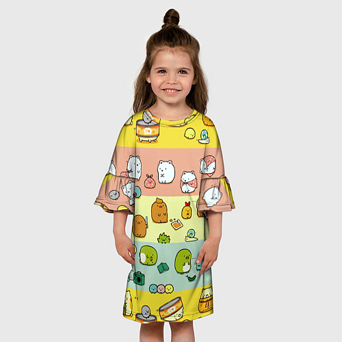 Детское платье Котоколлаж 08 / 3D-принт – фото 3