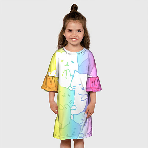 Детское платье Котоколлаж 05 / 3D-принт – фото 3