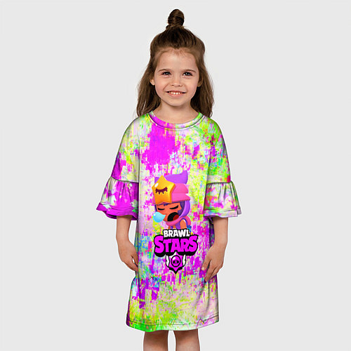 Детское платье BRAWL STARS SANDY / 3D-принт – фото 3