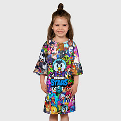 Платье клеш для девочки BRAWL STARS MRP, цвет: 3D-принт — фото 2