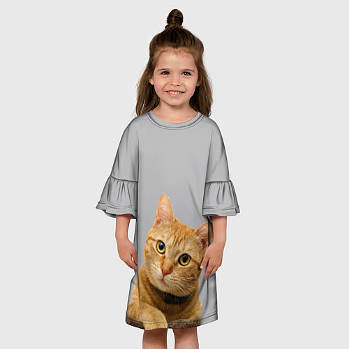 Детское платье Рыжий котик / 3D-принт – фото 3