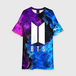 Платье клеш для девочки BTS, цвет: 3D-принт