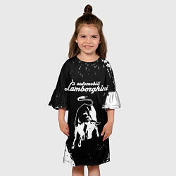 Платье клеш для девочки Lamborghini, цвет: 3D-принт — фото 2