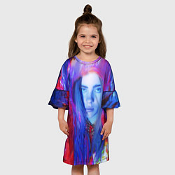 Платье клеш для девочки Billie Paint Colors, цвет: 3D-принт — фото 2