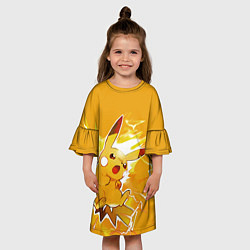 Платье клеш для девочки PikaPika, цвет: 3D-принт — фото 2
