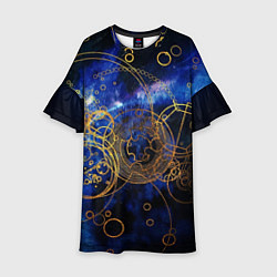 Платье клеш для девочки Space Geometry, цвет: 3D-принт