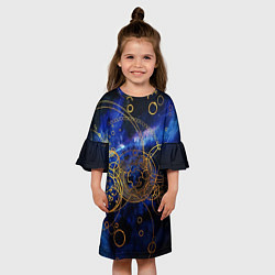 Платье клеш для девочки Space Geometry, цвет: 3D-принт — фото 2
