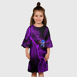 Платье клеш для девочки SONIC, цвет: 3D-принт — фото 2