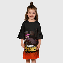 Платье клеш для девочки Brawl stars Mortis Мортис, цвет: 3D-принт — фото 2