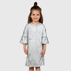 Платье клеш для девочки Мрамор, цвет: 3D-принт — фото 2