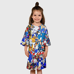 Платье клеш для девочки SONIC PATTERN, цвет: 3D-принт — фото 2