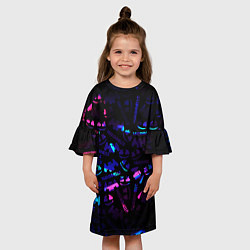 Платье клеш для девочки MARSMELLO NEON, цвет: 3D-принт — фото 2