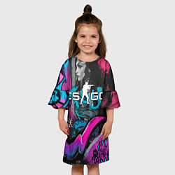 Платье клеш для девочки CS GO - Fever Dream, цвет: 3D-принт — фото 2