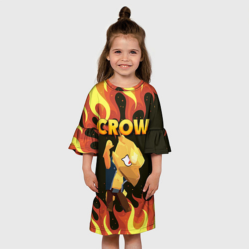 Детское платье BRAWL STARS CROW / 3D-принт – фото 3