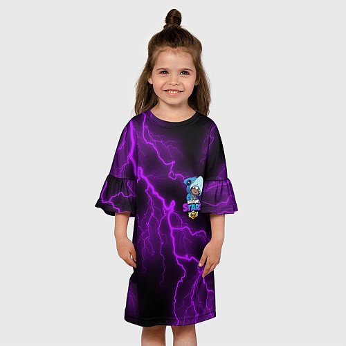 Детское платье BRAWL STARS LEON SHARK / 3D-принт – фото 3