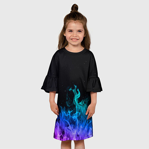 Детское платье Перламутровый огонь / 3D-принт – фото 3