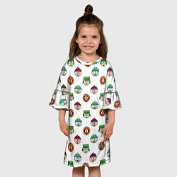 Платье клеш для девочки Южный парк, цвет: 3D-принт — фото 2