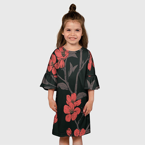 Детское платье САКУРА / 3D-принт – фото 3