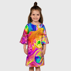 Платье клеш для девочки TIE DYE, цвет: 3D-принт — фото 2