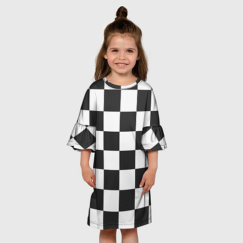 Детское платье Шахматка / 3D-принт – фото 3