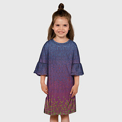 Платье клеш для девочки Ретро узор, цвет: 3D-принт — фото 2