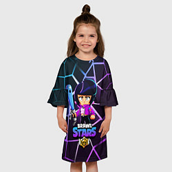 Платье клеш для девочки BRAWL STARS BIBI, цвет: 3D-принт — фото 2
