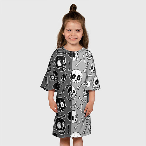 Детское платье Черепа / 3D-принт – фото 3