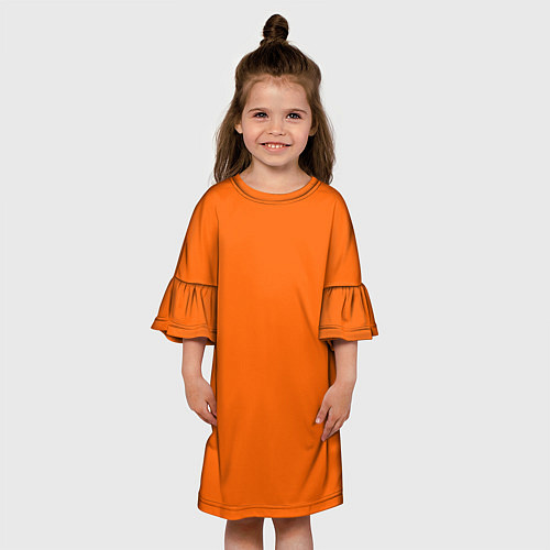 Детское платье Цвет апельсиновая корка / 3D-принт – фото 3