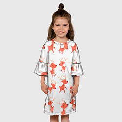 Платье клеш для девочки Милый олень, цвет: 3D-принт — фото 2