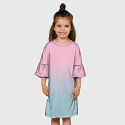 Платье клеш для девочки НЕЖНОСТЬ, цвет: 3D-принт — фото 2