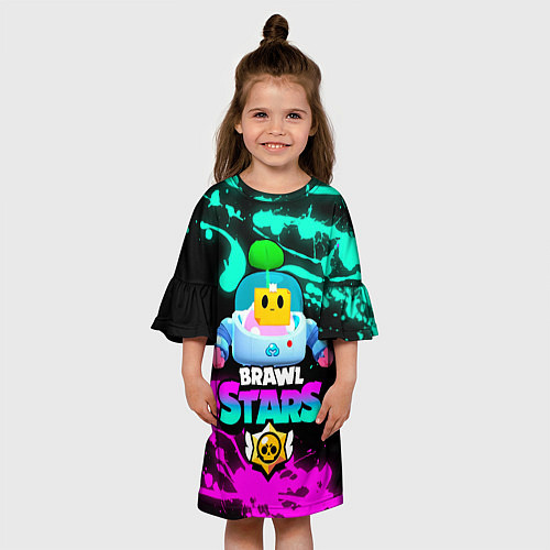 Детское платье BRAWL STARS SPROUT 24 / 3D-принт – фото 3