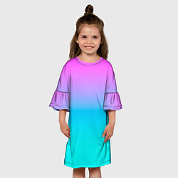 Платье клеш для девочки Лето, цвет: 3D-принт — фото 2