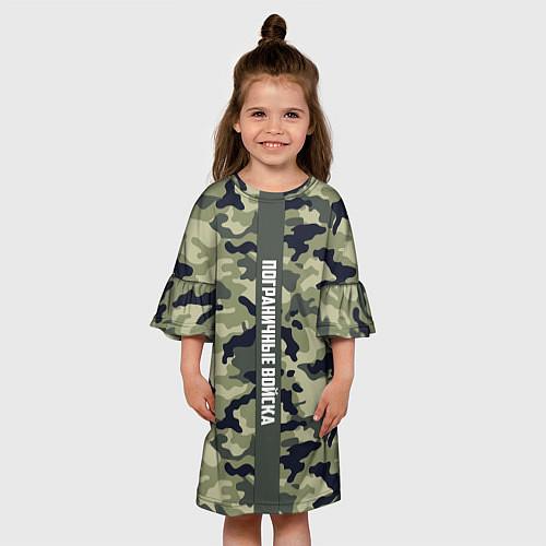 Детское платье Пограничные Войска камуфляж / 3D-принт – фото 3