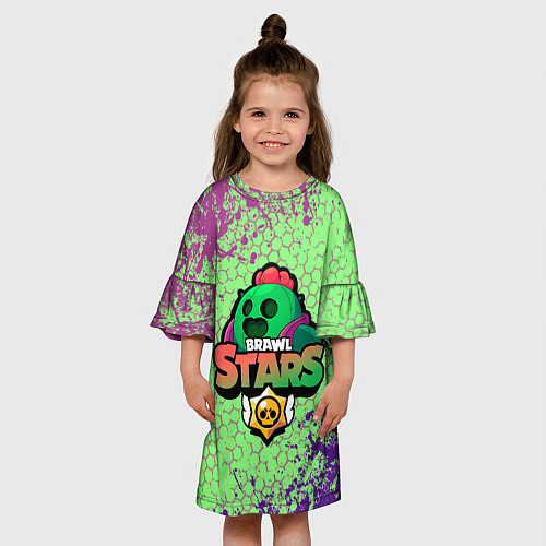 Детское платье Brawl Stars Spike / 3D-принт – фото 3