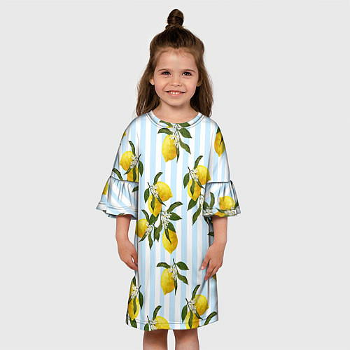 Детское платье Лимоны / 3D-принт – фото 3